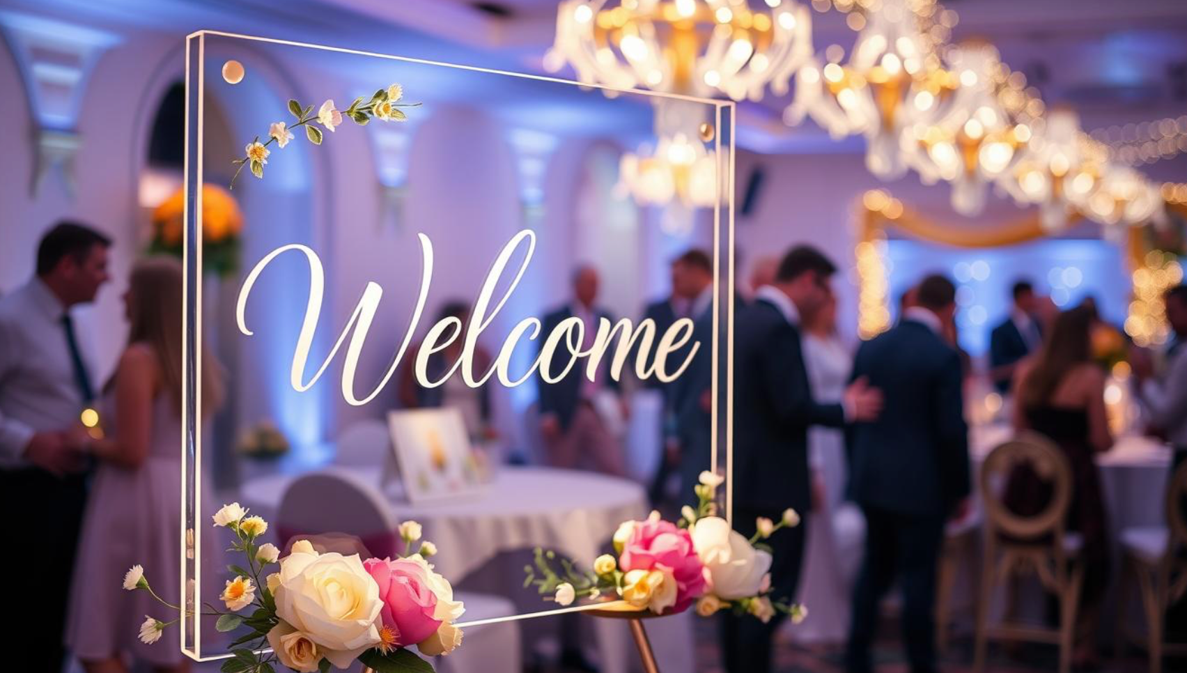 Load video: Luxury acrylic signage creates a warm and inviting atmosphere. You can choose from engraved acrylic welcome signs to acrylic signs with gold lettering. The design options are endless.